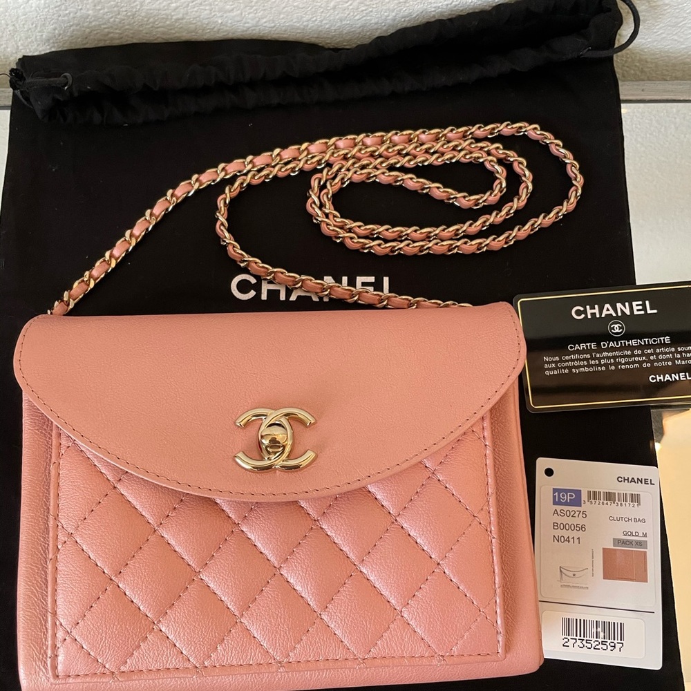 Chanel Pink Iridescent Calfskin smart  crossbody - Picture 4 of 16